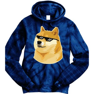 Doge With Deal With It Glasses Tie Dye Hoodie