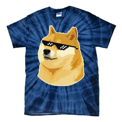 Doge With Deal With It Glasses Tie-Dye T-Shirt