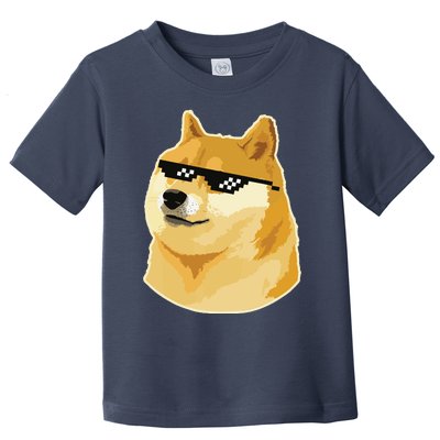 Doge With Deal With It Glasses Toddler T-Shirt