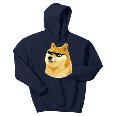 Doge With Deal With It Glasses Kids Hoodie