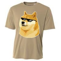 Doge With Deal With It Glasses Cooling Performance Crew T-Shirt