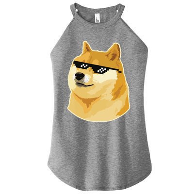 Doge With Deal With It Glasses Women's Perfect Tri Rocker Tank