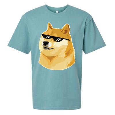 Doge With Deal With It Glasses Sueded Cloud Jersey T-Shirt