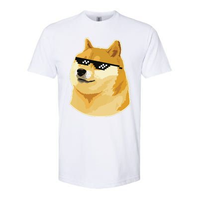 Doge With Deal With It Glasses Softstyle CVC T-Shirt