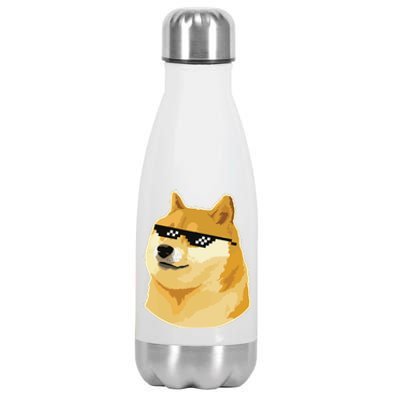 Doge With Deal With It Glasses Stainless Steel Insulated Water Bottle