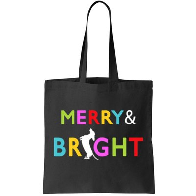 Dachshund Wiener Dog Merry And Bright Christmas Tree Lights Tote Bag