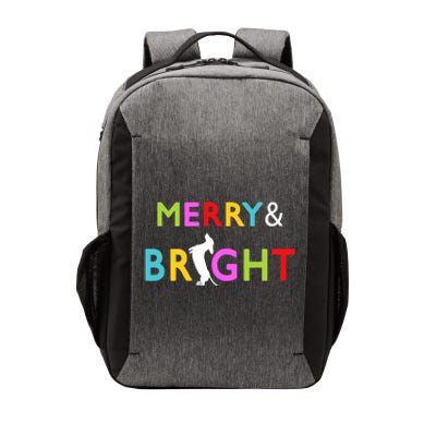 Dachshund Wiener Dog Merry And Bright Christmas Tree Lights Vector Backpack