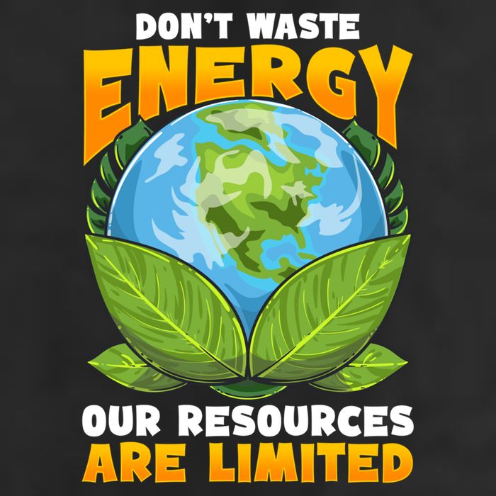 Dont Waste Energy Our Resources Are Limited Earth Day Lover Gift 7 Panel Mesh Trucker Snapback Hat