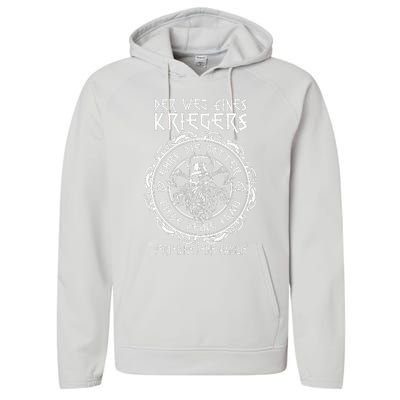 Der Weg eines Wikinger Kriegers Wikinger Spruch Performance Fleece Hoodie