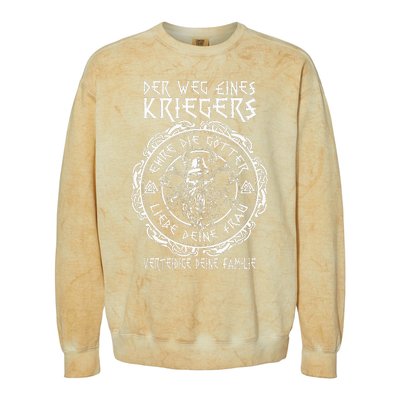 Der Weg eines Wikinger Kriegers Wikinger Spruch Colorblast Crewneck Sweatshirt