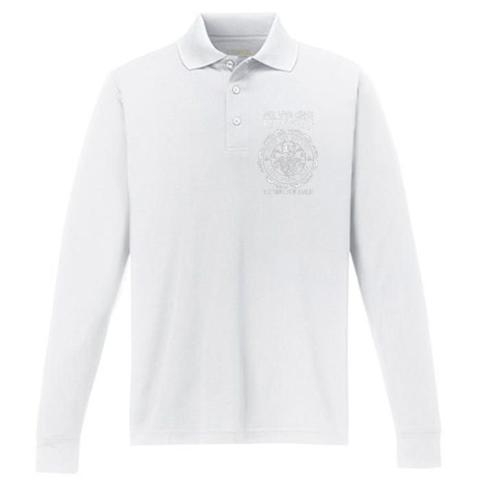 Der Weg eines Wikinger Kriegers Wikinger Spruch Performance Long Sleeve Polo