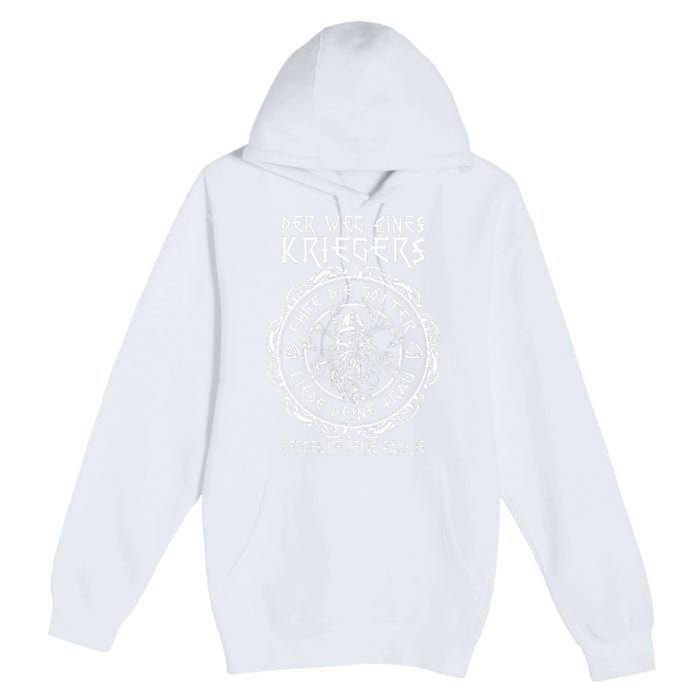 Der Weg eines Wikinger Kriegers Wikinger Spruch Premium Pullover Hoodie