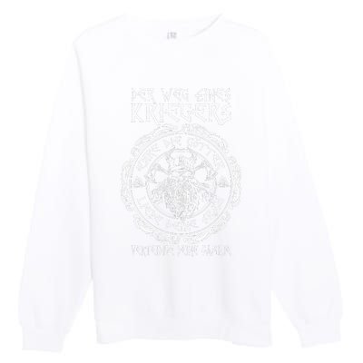 Der Weg eines Wikinger Kriegers Wikinger Spruch Premium Crewneck Sweatshirt