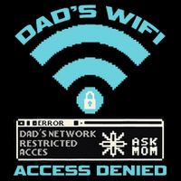 Dads Wifi Error Ask Mom Access Denied Flat Bill Trucker Hat