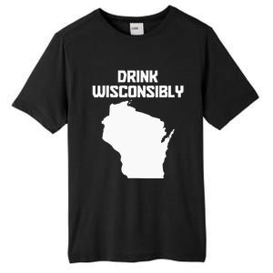 Drink Wisconsibly Funny Wisconsin Drinking Party Pride Tall Fusion ChromaSoft Performance T-Shirt