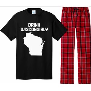 Drink Wisconsibly Funny Wisconsin Drinking Party Pride Pajama Set