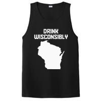 Drink Wisconsibly Funny Wisconsin Drinking Party Pride PosiCharge Competitor Tank