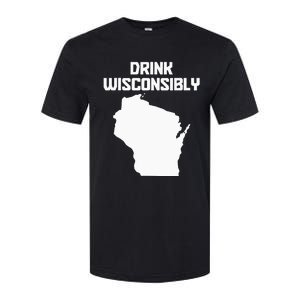 Drink Wisconsibly Funny Wisconsin Drinking Party Pride Softstyle CVC T-Shirt