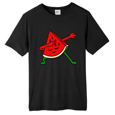 Dabbing Watermelon Fruitarian Lover Summer Fruit Slice Seeds Tall Fusion ChromaSoft Performance T-Shirt