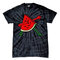 Dabbing Watermelon Fruitarian Lover Summer Fruit Slice Seeds Tie-Dye T-Shirt