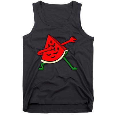 Dabbing Watermelon Fruitarian Lover Summer Fruit Slice Seeds Tank Top