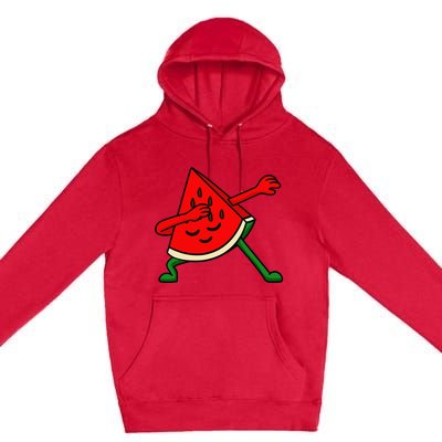 Dabbing Watermelon Fruitarian Lover Summer Fruit Slice Seeds Premium Pullover Hoodie