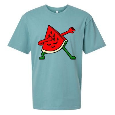 Dabbing Watermelon Fruitarian Lover Summer Fruit Slice Seeds Sueded Cloud Jersey T-Shirt