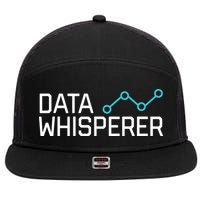 Data Whisperer Funny Science Analyst Software Engineer 7 Panel Mesh Trucker Snapback Hat