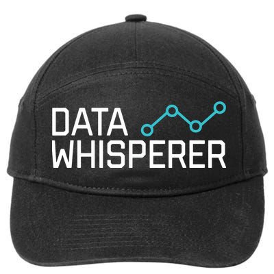 Data Whisperer Funny Science Analyst Software Engineer 7-Panel Snapback Hat