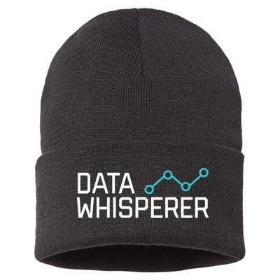 Data Whisperer Funny Science Analyst Software Engineer Sustainable Knit Beanie