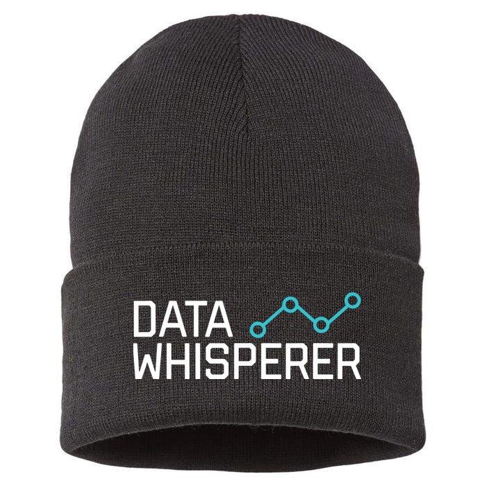 Data Whisperer Funny Science Analyst Software Engineer Sustainable Knit Beanie
