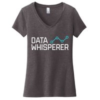 Data Whisperer Funny Science Analyst Software Engineer Women's V-Neck T-Shirt