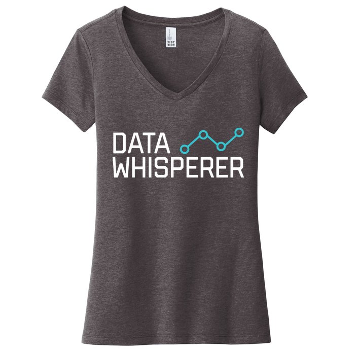 Data Whisperer Funny Science Analyst Software Engineer Women's V-Neck T-Shirt