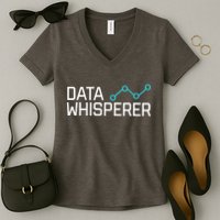 Data Whisperer Funny Science Analyst Software Engineer Women's V-Neck T-Shirt