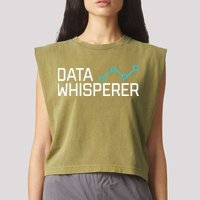 Data Whisperer Funny Science Analyst Software Engineer Garment-Dyed Women's Muscle Tee