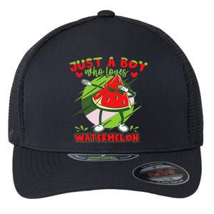 Dabbing Watermelon Fruit Flexfit Unipanel Trucker Cap