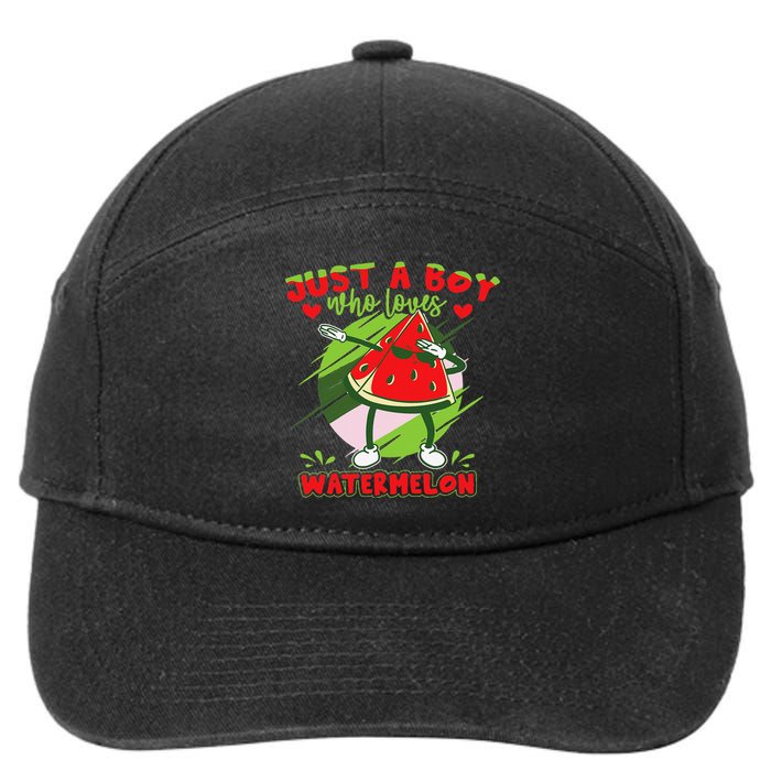 Dabbing Watermelon Fruit 7-Panel Snapback Hat