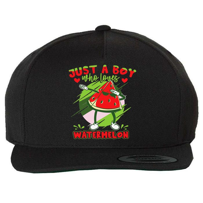 Dabbing Watermelon Fruit Wool Snapback Cap