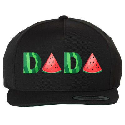 Dada Watermelon Funny Summer Fruit Gift Wool Snapback Cap