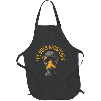 Duck Whisperer Funny Waterfowl Hunting Mallard Duck Hunter Full-Length Apron With Pockets