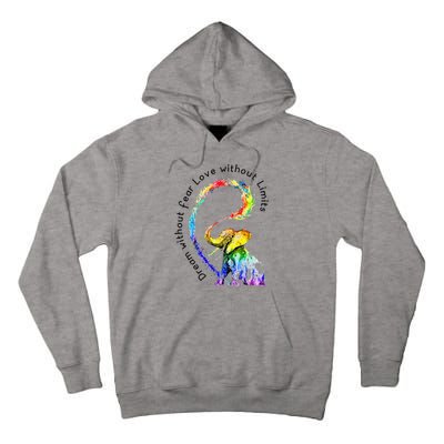 Dream Without Fear Love Without Limits Elephant LGBT Tall Hoodie