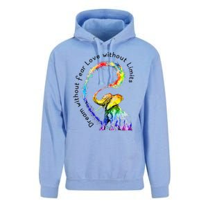 Dream Without Fear Love Without Limits Elephant LGBT Unisex Surf Hoodie