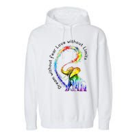 Dream Without Fear Love Without Limits Elephant LGBT Garment-Dyed Fleece Hoodie