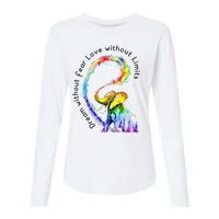 Dream Without Fear Love Without Limits Elephant LGBT Womens Cotton Relaxed Long Sleeve T-Shirt