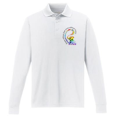 Dream Without Fear Love Without Limits Elephant LGBT Performance Long Sleeve Polo