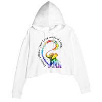 Dream Without Fear Love Without Limits Elephant LGBT Crop Fleece Hoodie