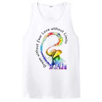 Dream Without Fear Love Without Limits Elephant LGBT PosiCharge Competitor Tank