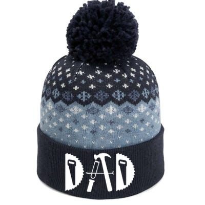 Dad Woodworking Funny Woodworker Handyman Carpenter The Baniff Cuffed Pom Beanie