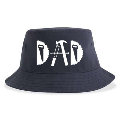 Dad Woodworking Funny Woodworker Handyman Carpenter Sustainable Bucket Hat