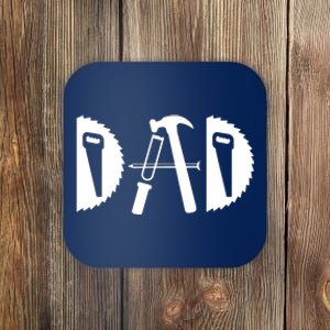 Dad Woodworking Funny Woodworker Handyman Carpenter Coaster